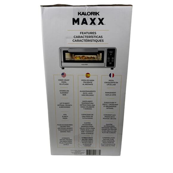 Brand New Kalorik MAXX Pizza Air Fryer Oven Stainless Steel - Picture 3 of 4